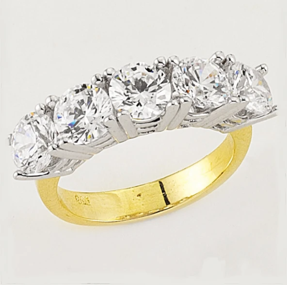 14 Ayar Altın Beştaş Yüzük E77 ürün görseli