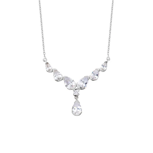 V Damla Gümüş Kolye GMS1384 ürün görseli