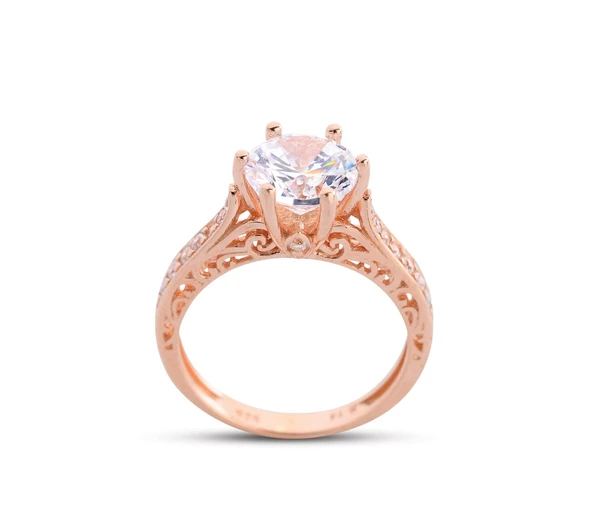 Barok Montür Tektaş Rose Renk Yüzük GMS173 ürün görseli