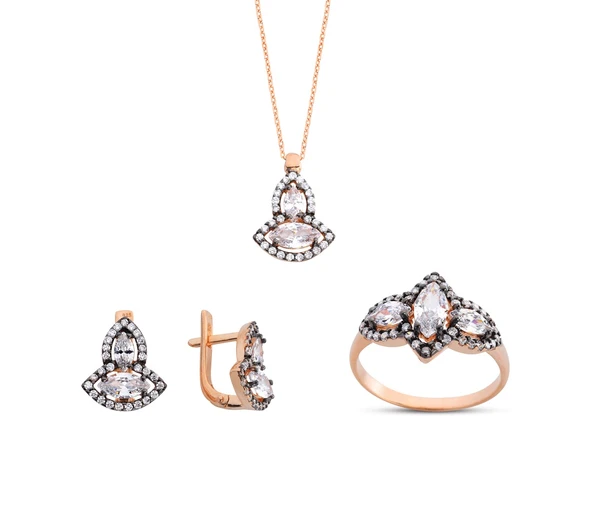 Markiz Anturaj Rose Gümüş Set  GMS147 ürün görseli