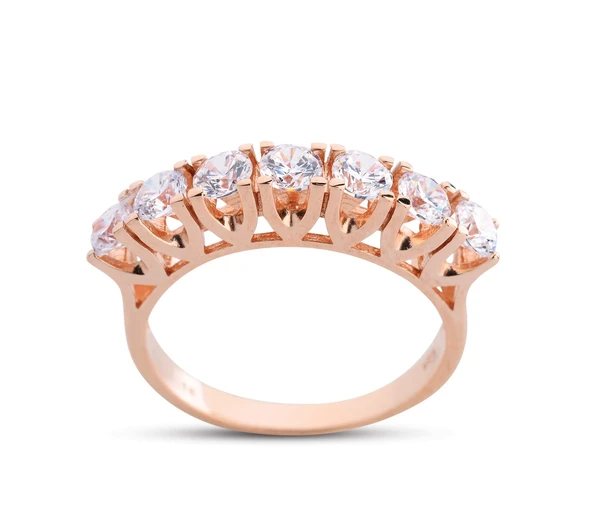 Dört Tırnak V Montür Rose Renk Beştaş Yüzük GMS184 ürün görseli