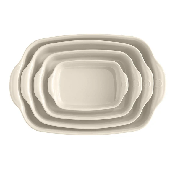 Emile Henry Fırın Kabı Dikdörtgen 36 x 23,5 cm Ekru/Clay - 4