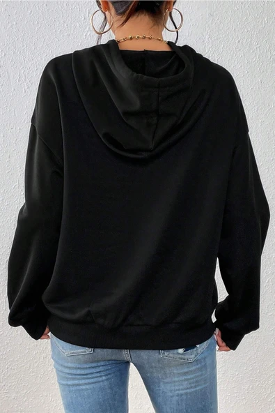 Unisex Oversize Tasmania Baskılı Sweatshirt - Resim 2