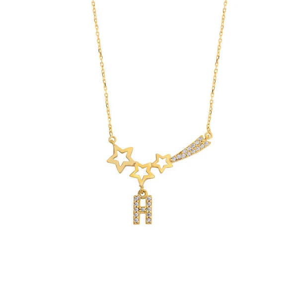 Biela Harfli Kuyruklu Yıldız Gümüş Kolye GMS1733 ürün görseli