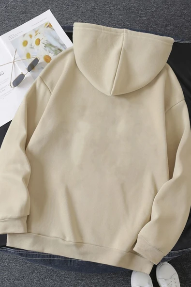 Unisex Oversize Fine Baskılı Sweatshirt - Resim 8