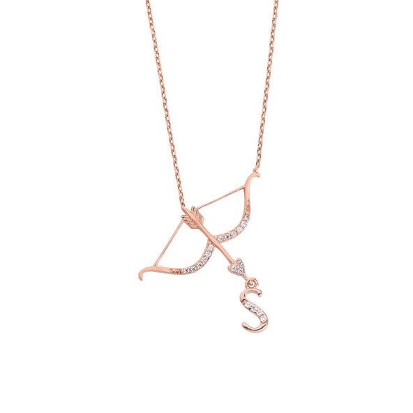 Hedef Aşk Harfli Gümüş Kolye GMS1729 ürün görseli