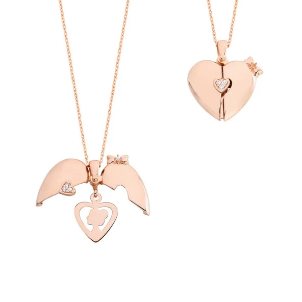 Canım Annem Kalpli Gümüş Kolye GMS1682 ürün görseli