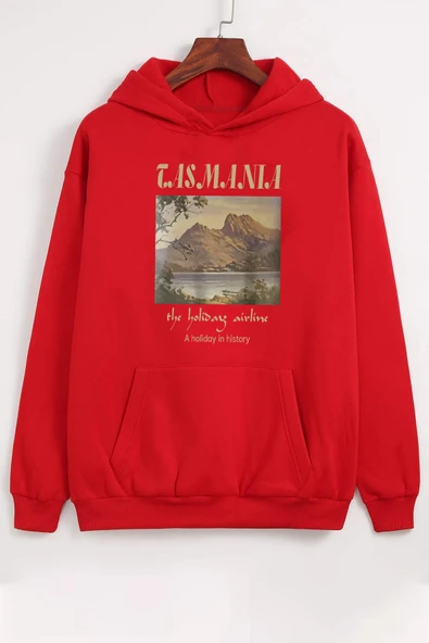 Unisex Oversize Tasmania Baskılı Sweatshirt - Resim 5