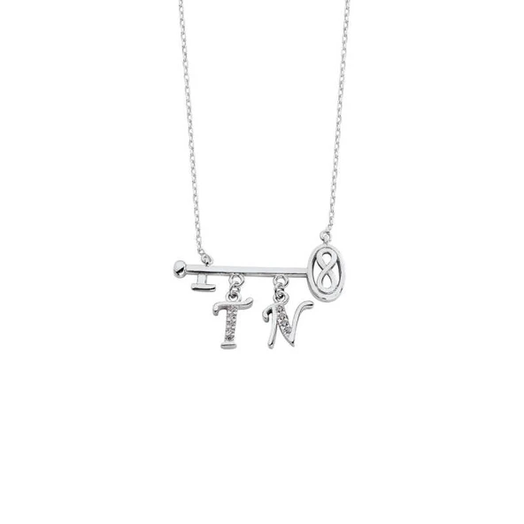 Harfli Sonsuz Aşkın Anahtarı Gümüş Kolye GMS1406 ürün görseli