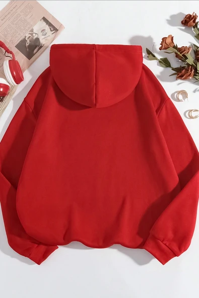 Unisex Oversize Fine Baskılı Sweatshirt - Resim 6