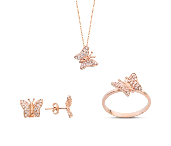 Kelebek Rose Gümüş Set  GMS144 ürün görseli