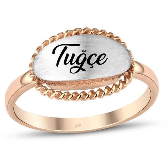 İsimli Gümüş Rose Yüzük GMS1987 ürün görseli