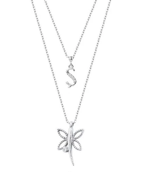 Harfli Yusufçuk Gümüş Kolye GMS2039 ürün görseli