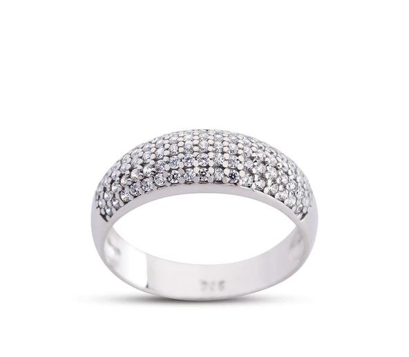 Mikro Beyaz Renk Gümüş Alyans  GMS211 ürün görseli