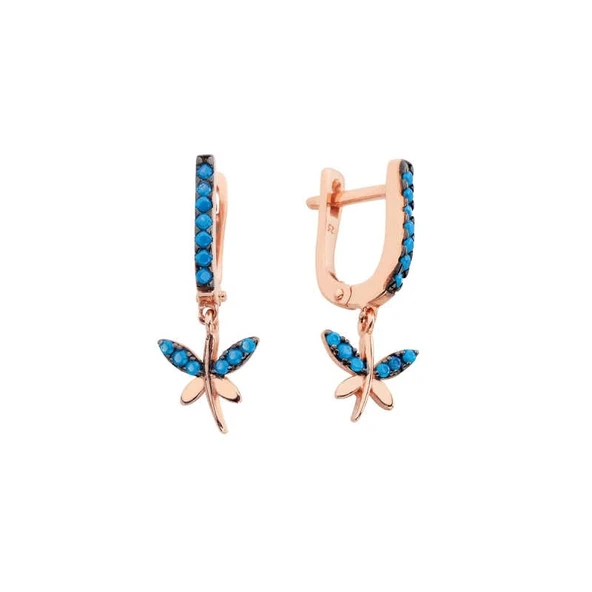 Taşlı Yusufçuk J Gümüş Küpe GMS692