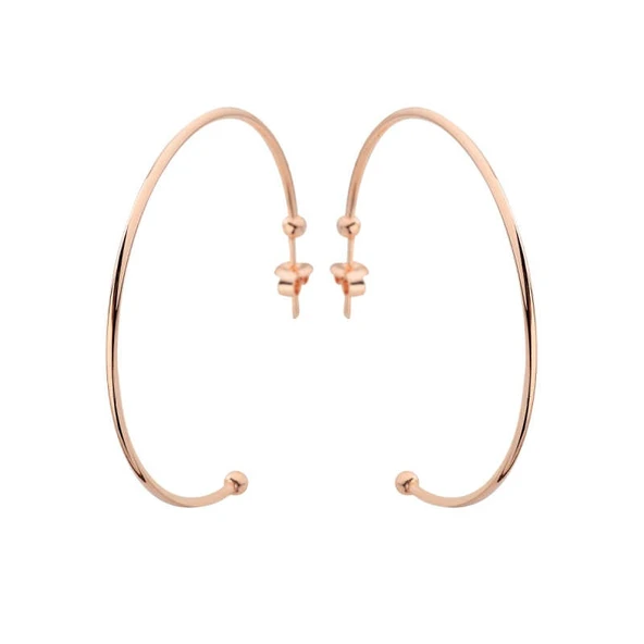 Büyük Boy Halka Gümüş Küpe GMS547