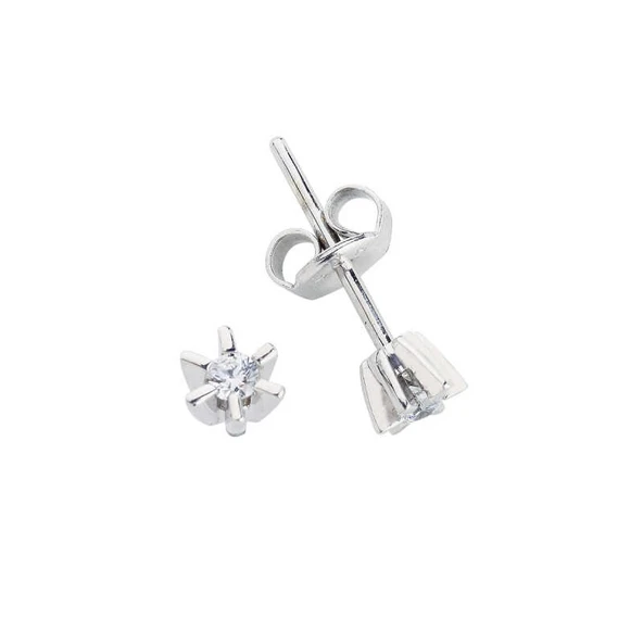 Altı Tırnak Montür Gümüş Küpe GMS550 ürün görseli