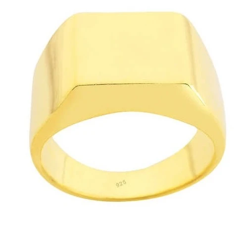 Taşsız Stil Gümüş Sarı Yüzük GMS1932 ürün görseli