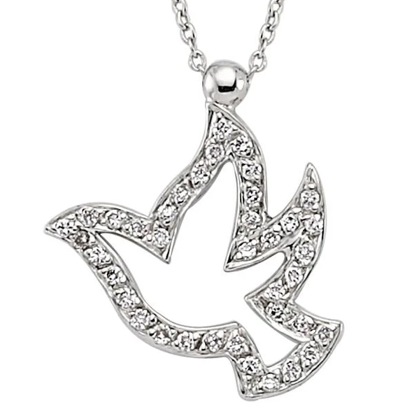 18 Ayar Altın Pırlanta Güvercin Kolye K48566