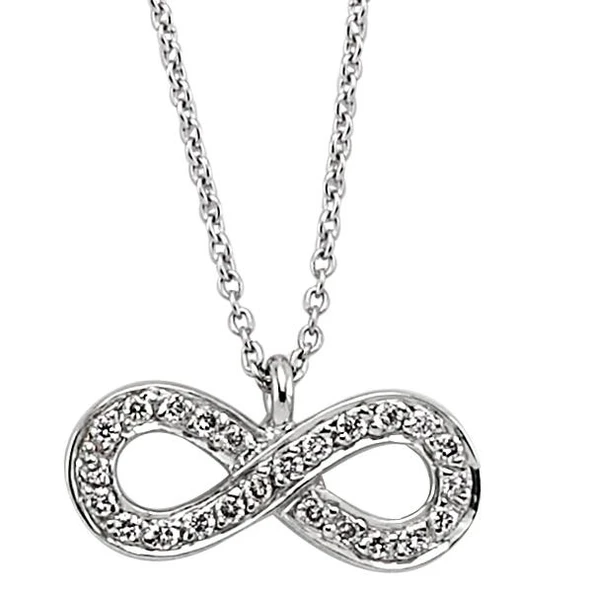 18 Ayar Altın Pırlanta Sonsuzluk Kolyesi K48560-3