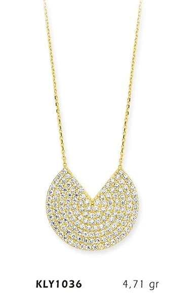 14 Ayar Altın Dilim Kolye KLY1036 ürün görseli