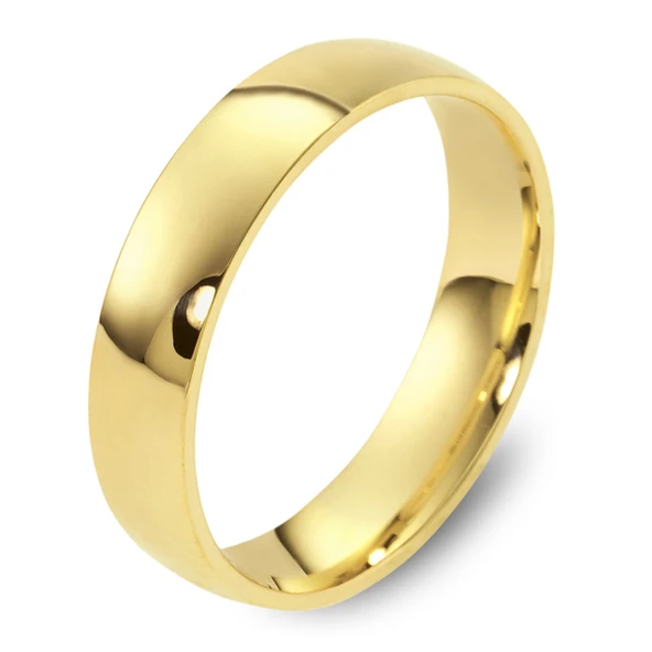 Harem Altın 5 mm Oval Klasik Alyans KLA15