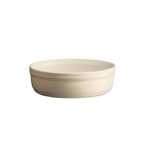 Emile Henry Fırın Kabı Yuvarlak Creme Brulee Ekru-Clay