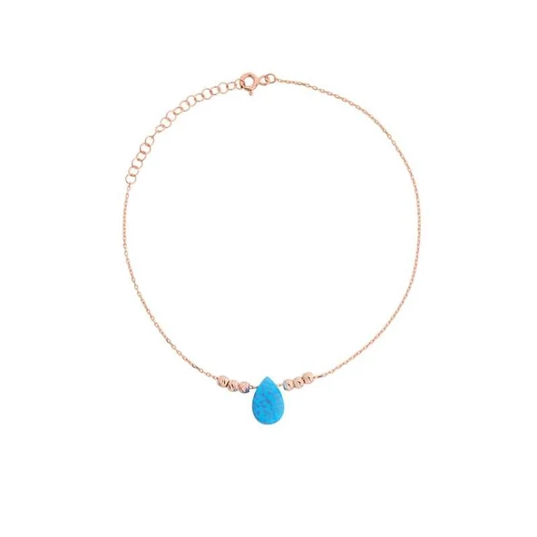 Damla Fosforlu Sedefli Gümüş Halhal GMS790 ürün görseli