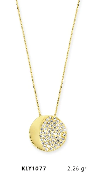 14 Ayar Altın Hilal Kolye KLY1077 ürün görseli
