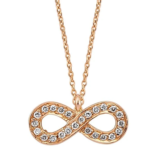 18 Ayar Altın Pırlanta Sonsuzluk Kolyesi K47226-1