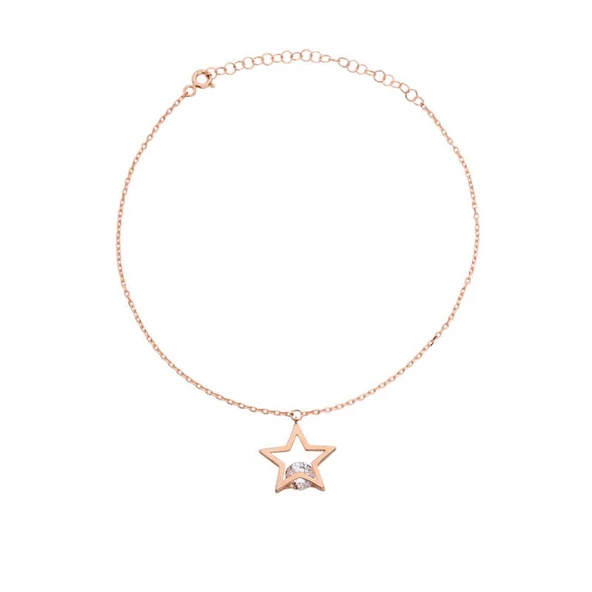 Taşlı Yıldız Gümüş Halhal  GMS817 ürün görseli