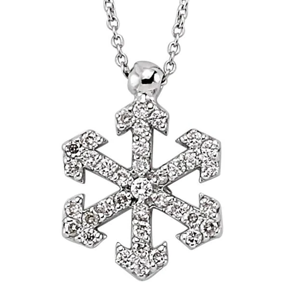 18 Ayar Altın Pırlanta Kar Tanesi Kolye K48560