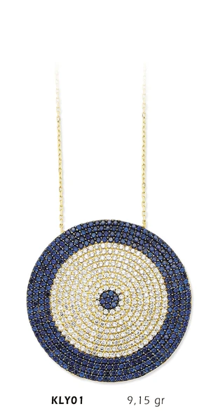 14 Ayar Altın Nazar Boncuğu Kolye KLY01 ürün görseli