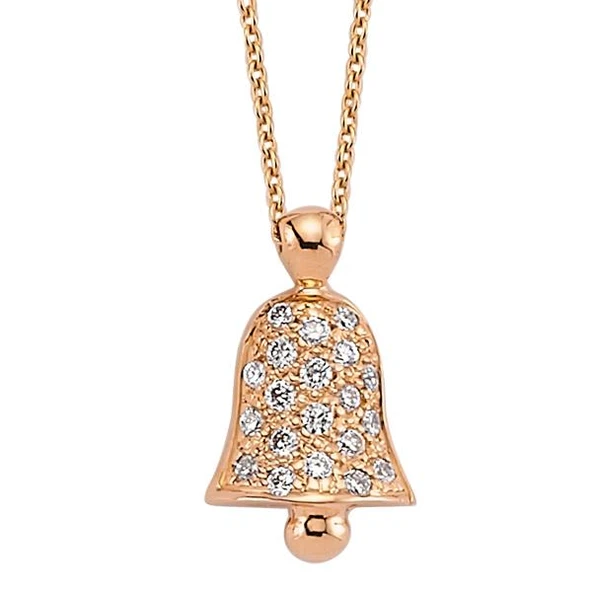 18 Ayar Altın Pırlanta Çan Kolye K47221-3