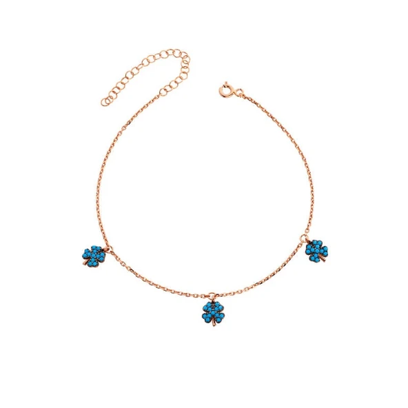 Üçlü Yonca Gümüş Halhal  GMS845 ürün görseli