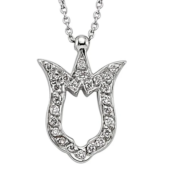 18 Ayar Altın Pırlanta Lale Kolye K48560-2