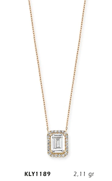 14 Ayar Altın Baget Model Kolye KLY1189 ürün görseli