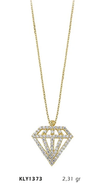 14 Ayar Altın Pırlanta Model Kolye KLY1373 ürün görseli
