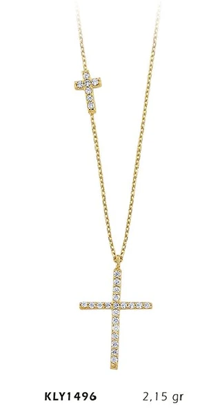 14 Ayar Altın Haç Kolye KLY1496 ürün görseli
