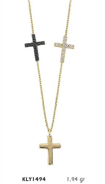 14 Ayar Altın Haç Kolye KLY1494 ürün görseli