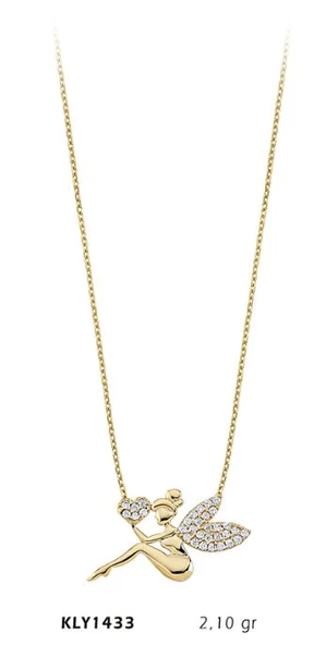 Harem Altın 14 Ayar Altın Peri Kızı Kolye KLY1433 ürün görseli 1
