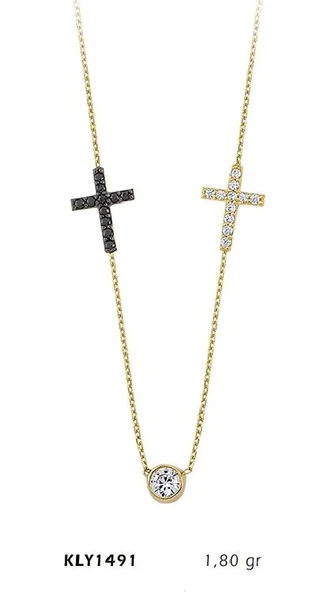 Harem Altın 14 Ayar Altın Haç Kolye KLY1491 ürün görseli 1