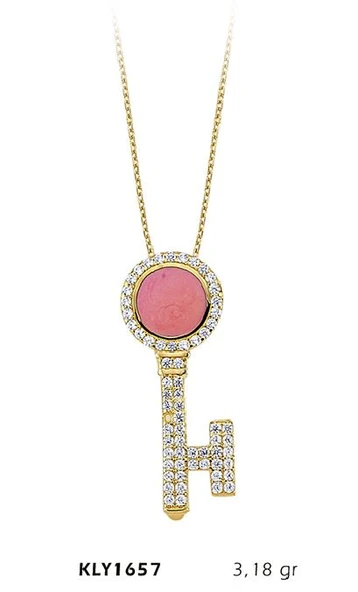14 Ayar Altın Anahtar Kolye KLY1657 ürün görseli