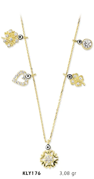 14 Ayar Altın Şans Kolyesi KLY176 ürün görseli