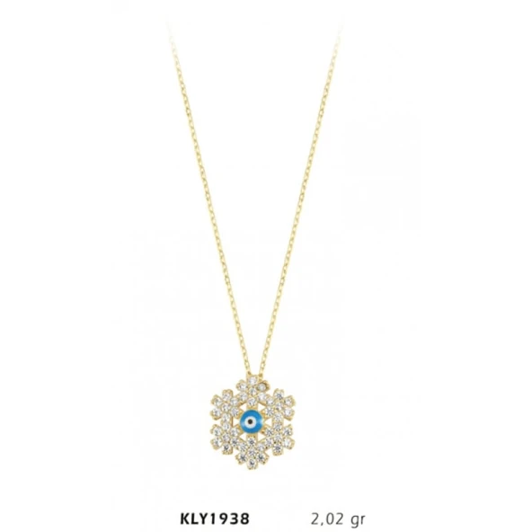 14 Ayar Altın Kar Tanesi Kolye KLY1938 ürün görseli