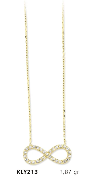 14 Ayar Altın Sonsuzluk Kolye KLY213 ürün görseli