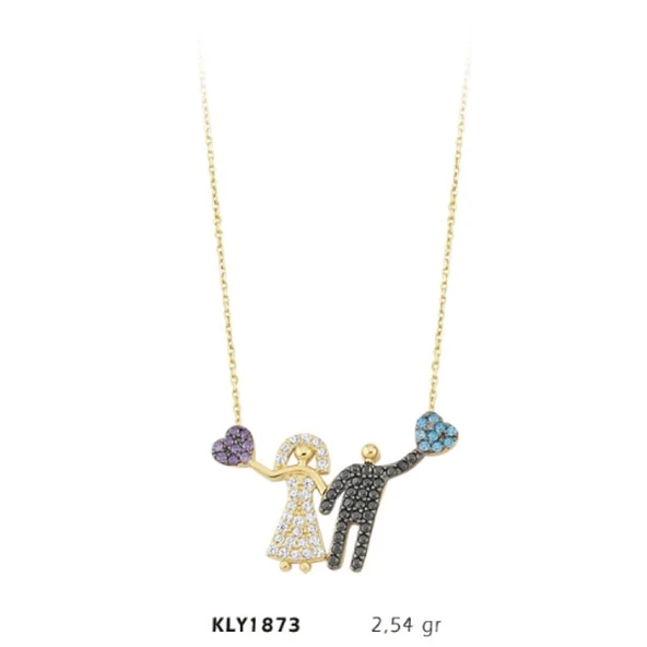 Harem Altın 14 Ayar Altın Gelin Damat Kolye KLY1873