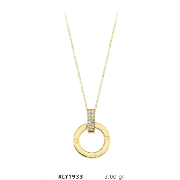 14 Ayar Altın  Halka Kolye KLY1933 ürün görseli