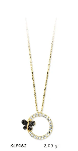 14 Ayar Altın Kelebek Kolye KLY462