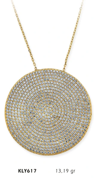 14 Ayar Altın Nazar Boncuğu Kolye KLY617 ürün görseli